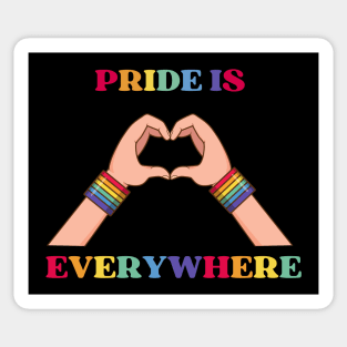 Pride is Everywhere Colorful Hands Sticker